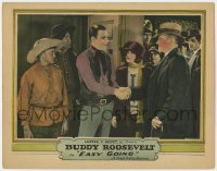 2m419 EASY GOING LC 1926 Alma Rayford & others watch Buddy Roosevelt shake hands with man!