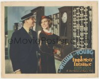 2m423 EMPLOYEES' ENTRANCE LC 1933 Loretta Young smiles at Wallace Ford in pre-Code classic, rare!
