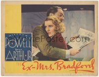2m428 EX-MRS. BRADFORD LC 1936 William Powell reading newspaper as Jean Arthur hugs him!