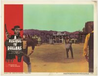 2m436 FISTFUL OF DOLLARS LC #6 1967 cool image of Clint Eastwood as Man with No Name in gunfight!