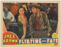 2m438 FLIRTING WITH FATE LC 1938 wacky cowboy Joe E Brown about to rhumba with sexy babe!