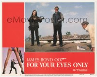 2m444 FOR YOUR EYES ONLY LC #3 1981 Roger Moore as James Bond by Carole Bouquet with gun!