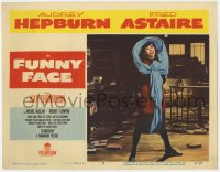 2m451 FUNNY FACE LC #2 1957 pretty Audrey Hepburn full-length in wacky hat singing!