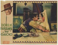 2m455 GAUCHO LC 1927 close up of Douglas Fairbanks Sr. aggressively flirting with Lupe Velez!
