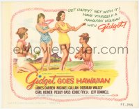 2m085 GIDGET GOES HAWAIIAN TC 1961 different image of guys playing ukuleles for girls hula dancing!