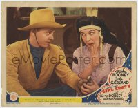 2m462 GIRL CRAZY LC #6 1943 close up of Mickey Rooney in cowboy hat w/young Nancy Walker!