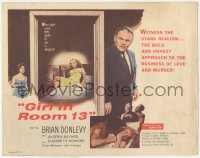 2m086 GIRL IN ROOM 13 TC 1960 Brian Donlevy, sexy Andrea Baynard, stark realism of love & murder!