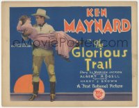 2m090 GLORIOUS TRAIL TC 1928 great image of Ken Maynard holding unwilling woman at sunset, rare!