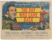 2m097 GUY WHO CAME BACK TC 1951 Zero Mostel, Paul Douglas, pretty Joan Bennett & Linda Darnell!