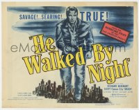 2m099 HE WALKED BY NIGHT TC 1948 documentary style police manhunt for Los Angeles killer!
