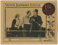 2m486 HE WHO GETS SLAPPED LC 1924 John Gilbert protects Norma Shearer, clown Lon Chaney in border!