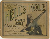 2m100 HELL'S HOLE TC 1923 great image of cowboy hero Charles Buck Jones protecting man & woman!