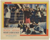 2m498 HISTORY IS MADE AT NIGHT LC 1937 Charles Boyer watches Jean Arthur taken to a lifeboat!