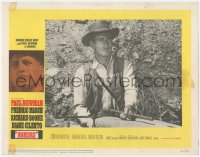 2m502 HOMBRE LC #4 1966 close up of cowboy Paul Newman aiming his rifle, Martin Ritt western!