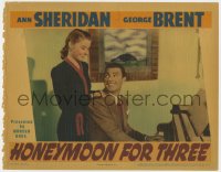 2m504 HONEYMOON FOR THREE LC 1941 beautiful Ann Sheridan smiles at George Brent playing piano!
