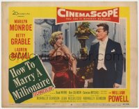 2m508 HOW TO MARRY A MILLIONAIRE LC #6 1953 sexy Marilyn Monroe grabbed by Alex D'Arcy w/ eyepatch!