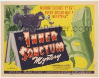 2m108 INNER SANCTUM TC 1948 Mystery, murder clouded by evil, every second has a heartbeat!