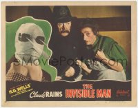 2m522 INVISIBLE MAN LC #8 R1947 James Whale, H.G. Wells, c/u scared Una O'Connor & Clive, Realart!