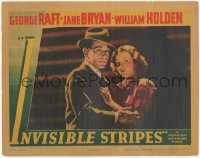 2m523 INVISIBLE STRIPES LC 1939 best close up of George Raft & Jane Bryan embracing in shadows!