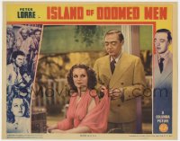 2m525 ISLAND OF DOOMED MEN LC 1940 Rochelle Hudson is creeped out by Peter Lorre behind her!