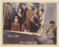2m528 IT'S A WONDERFUL LIFE LC R1955 classic image of James Stewart, Donna Reed & kids at climax!