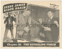 2m531 JESSE JAMES RIDES AGAIN chapter 10 LC 1947 Clayton Moore held at gunpoint, Revealing Torch!