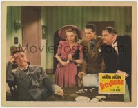 2m534 JITTERBUGS LC 1943 Stan Laurel & Oliver Hardy w/ Vivian Blaine & Robert Bailey at poker game!
