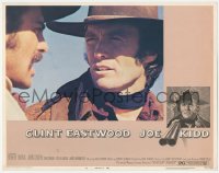 2m535 JOE KIDD LC #8 1972 close up of cowboy Clint Eastwood, John Saxon, directed by John Sturges!