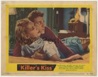 2m543 KILLER'S KISS LC #2 1955 early Stanley Kubrick film noir, c/u of scared young lovers on bed!