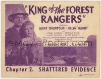 2m121 KING OF THE FOREST RANGERS chapter 2 TC 1946 Larry Thompson, Helen Talbot, Shattered Evidence!