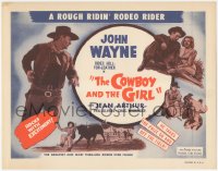 2m127 LADY TAKES A CHANCE TC R1954 rodeo rider John Wayne, Jean Arthur, The Cowboy and The Girl!