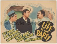2m575 LIFE OF THE PARTY LC 1937 Joe Penner & Parkyakarkus staring at excited Billy Gilbert!