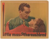 2m581 LITTLE MISS THOROUGHBRED LC 1938 romantic close up of John Litel embracing sexy Ann Sheridan!