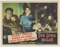 2m590 LONG NIGHT LC #5 1947 film noir, close up Henry Fonda by mirror with bullet holes in it!