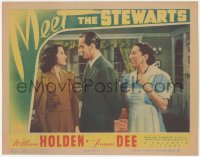 2m627 MEET THE STEWARTS LC 1942 Margaret Hamilton smiles at William Holden & pretty Frances Dee!