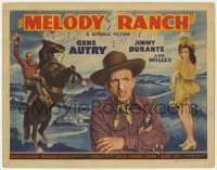 2m142 MELODY RANCH TC 1940 Gene Autry on rearing horse, Jimmy Durante, Ann Miller's legs!