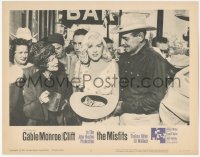 2m639 MISFITS LC #5 1961 Clark Gable stands by sexy Marilyn Monroe who's passing the hat for money!