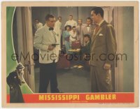 2m642 MISSISSIPPI GAMBLER LC 1942 John Litel holds Kent Taylor at gunpoint as hostages watch!