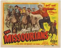 2m145 MISSOURIANS TC 1950 great image of rough & tough cowboy Monte Hale with smoking gun!