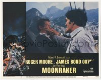 2m649 MOONRAKER LC #6 1979 Roger Moore as James Bond & Richard Kiel as Jaws fighting on cable car!