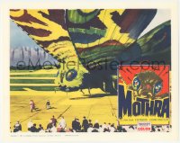 2m652 MOTHRA LC 1962 best special effects scene with crowd of tiny people around the monster!