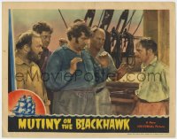 2m666 MUTINY ON THE BLACKHAWK LC 1939 close up of Andy Devine & other sailors held at gunpoint!