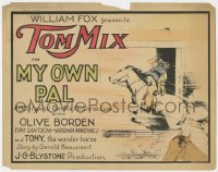 2m148 MY OWN PAL TC 1926 art of Tom Mix & Tony the Wonder Horse rescuing adorable young cowgirl!