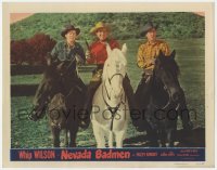 2m673 NEVADA BADMEN LC #6 1951 Whip Wilson, Fuzzy Knight & Jim Bannon on horseback!