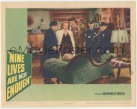2m681 NINE LIVES ARE NOT ENOUGH LC 1941 Ronald Reagan, Joan Perry & others stare at man on couch!