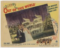 2m695 OUT OF THIS WORLD LC #4 1945 Eddie Bracken & Diana Lynn performing on stage by orchestra!