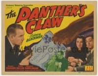 2m161 PANTHER'S CLAW TC 1942 Sidney Blackmer, art of animal paw by ransom note, murder mystery!