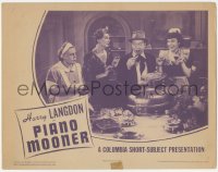 2m710 PIANO MOONER LC 1942 three women watch Harry Langdon eating chicken off a platter!