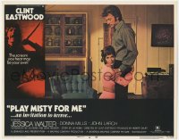 2m713 PLAY MISTY FOR ME LC #4 1971 Clint Eastwood with psycho Jessica Walter kneeling by him!