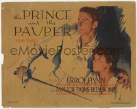 2m170 PRINCE & THE PAUPER TC 1937 cool image of Errol Flynn with one of the Mauch Twins!